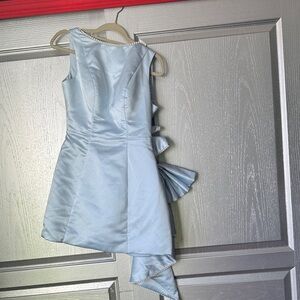 Fancy baby blue mini dress